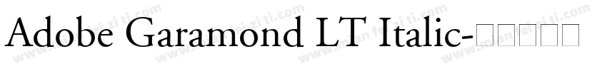 Adobe Garamond LT Italic字体转换